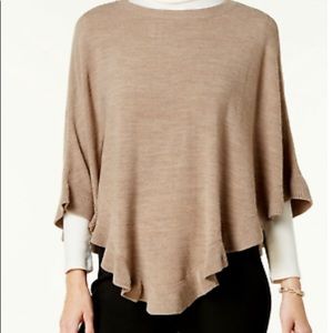 NWT S/M Karen Scott Luxsoft Poncho